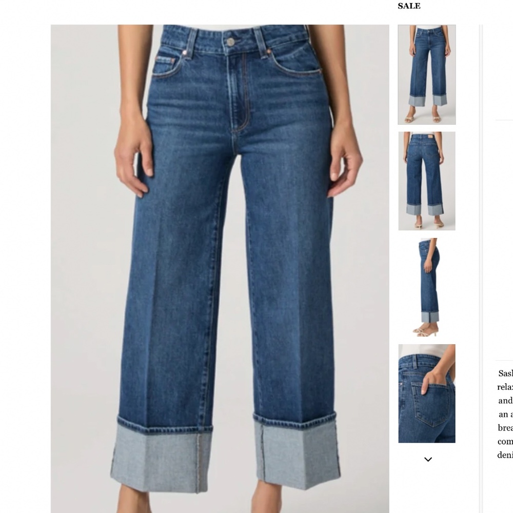 Paige Jeans - Sasha wide leg in color “sound check” size 27